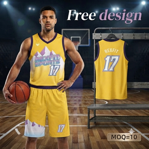 Ensemble d'uniformes de basketball personnalisés par sublimation pour hommes – Maillot et short d'équipe respirants, anti-humidité, pour entraînement et match – OEM ODM - Product Image 3