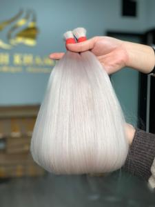 Extensiones de Cabello Remy Hechas en Vietnam, Doble Trama, Virgen, Sedoso, Liso, Ondulado, Rubio, Alta Calidad, 100% de un Solo Donante, Decoloración - Product Image 3