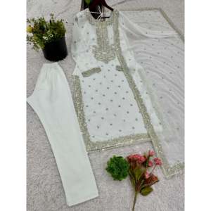 ชุดสูทชีฟองแบนเดจอนาร์กาลีสำหรับผู้หญิง - Product Image 6
