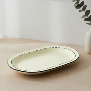 Assiette ovale en grès de qualité supérieure 3460888-31X21 de 12,5 pouces pour poisson - Product Image 3