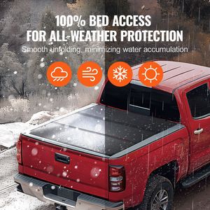 Copertura Tonneau Tri-Fold per Cassone Pickup Chevy Silverado GMC Sierra 1500 2019-2024, Modello F-250 con Cassone da 5FT 8\" - Product Image 4
