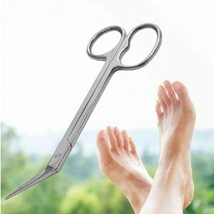 15.8cm Classical Toenail Finger Scissors High Carbon Steel Sharp Wide Straight Durable Podiatrist <b>Nail</b> <b>Tool</b> Clippers Thick - Product Image 3