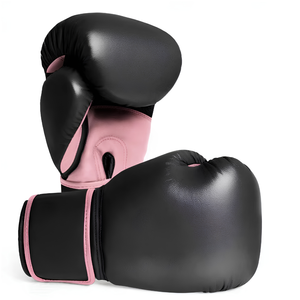 <b>Leather</b> Breathable Moisture Wicking Full Finger Lightweight Laced Boxing <b>Gloves</b> for Men <b>Women</b> Kickboxing Heavy Bag Fighting - Product Image 1