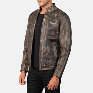 Veste en cuir pour homme, style classique vintage, veste de motard, durable, chaude, vêtements d'extérieur pour l'hiver, qualité d'exportation, fabricant - Product Image 2