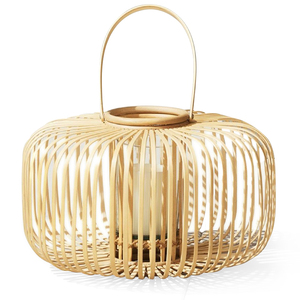 Farol de Bambú y Ratán Hecho a Mano, Portavelas de Fibra Natural para Decoración de Sala de Estar - Product Image 6