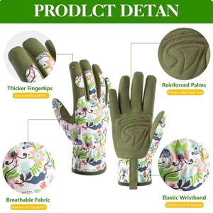 Gants d'hiver en cuir pleine fleur compatibles avec les écrans tactiles, paume antidérapante, fermeture à cordon, unisexe, pour le jardinage et les activités de plein air - Product Image 3