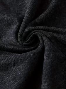 Camiseta Corta de Algodón con Estampado Gráfico DTG, Lavado Ácido, Diamantes de Imitación, Estilo Oversize para Hombre, Ropa Personalizada de Verano - Product Image 4