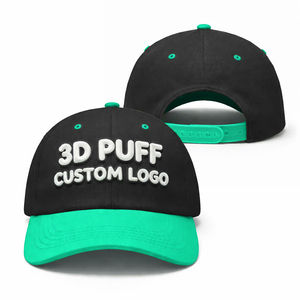 Wholesale Custom Caps Quick Dry Breathable <b>Material</b> Adjustable Casual Outdoor Baseball Caps 3D Puff Printing - Product Image 2