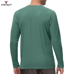 เสื้อแรชการ์ดป้องกันแสงแดด UPF 50+ สำหรับผู้ชาย พิมพ์โลโก้ได้ตามต้องการ ระบายอากาศได้ดี แห้งเร็ว ผ้าโพลีเอสเตอร์/ไนลอน ป้องกันแบคทีเรีย มีฮู้ด คลุมเต็มตัว - Product Image 5