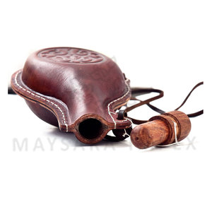 Botella de Agua de Cuero Personalizada para Caza, Cantimplora Portátil con Correa para Hombro, Venta al por Mayor para Viajes y Camping - Product Image 3