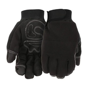 High Visibility Leather Work <b>Gloves</b> Reflective Safety <b>Driver</b> <b>Gloves</b> Cowhide Construction Industrial Road Work Non-Slip - Product Image 1