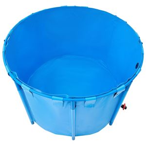 Vasca Pieghevole in PVC per Koi da 448,8 Galloni, Rotonda, con Telaio Stabile, per Pesci Rossi, Laghetto Fuori Terra, Acquari e Accessori - Product Image 1