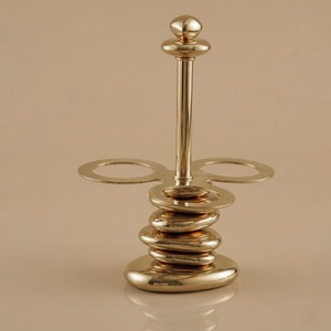 Brûleur à Bakhoor en galets de pierre arabe avec porte-gobelet KAVA, accents argent et or et plateau en acier design, idéal pour la maison et les cadeaux du Ramadan - Product Image 2