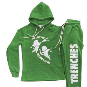 Venta al por Mayor de Conjuntos Deportivos Personalizados con Estampado Puff, Sudadera con Capucha y Pantalones Deportivos de Primera Calidad, Conjuntos Deportivos de Moda de Invierno, Ropa OEM - Product Image 3