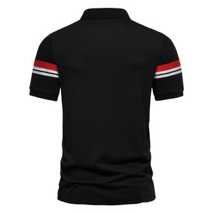 Polo à manches courtes de haute qualité avec imprimé abstrait, coupe ajustée, décontracté, tricoté, respirant - Product Image 4