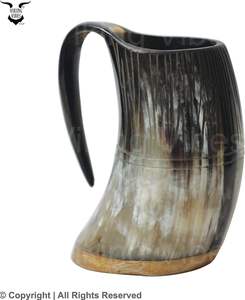 <b>Set</b> of <b>6</b> Handmade Viking Drinking Horn Beer <b>Mugs</b> Perfect for Weddings Bar Accessories and Unique Celebrations - Product Image 5