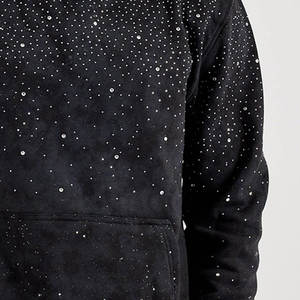 <b>Rhinestone</b> <b>Hoodies</b> OEM Factory Cotton Fleece Hoodie with Shiny Stone Design Custom Branding Available - Product Image 2