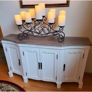 Porte-bougie rustique de style farmhouse pour table à manger, décoration intérieure, support à bougie décoratif de qualité supérieure pour un style intérieur luxueux - Product Image 3