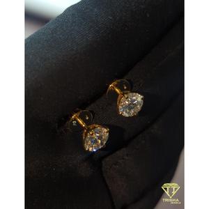 925 Sterling <b>Silver</b> <b>Stud</b> Earrings Iced Out with VVS Moissanite Diamond Luxury High Shine Minimalist Jewelry By Trisha Jewels - Product Image 2