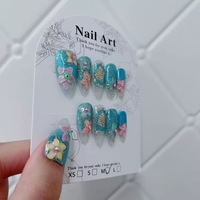 Kuku Akrilik Press-On Desain Bunga 3D, Dasar Pink, Ujung Glitter Perak, Mutiara, Rhinestone, Pita, Panjang Sedang, Dapat Dikustomisasi, Grosir