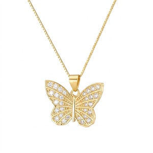 Classic Best Selling 925 Sterling <b>Silver</b> Lab Grown Diamond Pave Set Diamond Butterfly Pendant <b>Necklace</b> Birthday Gift for Her - Product Image 6