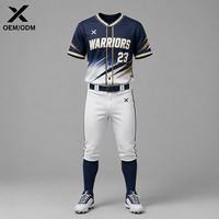 Maillot de baseball pour homme à manches courtes, imprimé, anti-humidité, ensemble uniforme coupe classique toutes saisons, couleur et design personnalisables