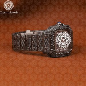 Montre de luxe pour homme Charm_Jewells, boîtier en acier inoxydable, cadran analogique 40 mm, fermoir papillon, verre cristal, mouvement mécanique, 10 bars - Product Image 4