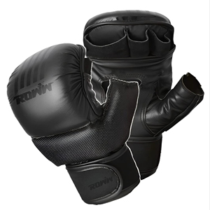 Leather MMA Sparring & Training Gloves with Shock Absorbing <b>Foam</b> <b>Padded</b> Thumb for Professional Sparring Customizable - Product Image 1