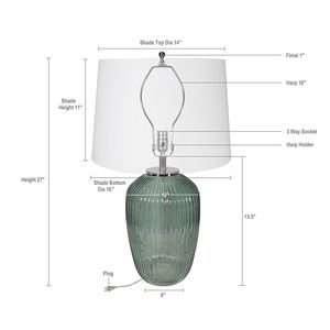 Lampada da Tavolo in Vetro D16x27 - Product Image 5