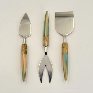 Juego de Cuchillos para Servir Queso de Acero Inoxidable, Diseño Creativo con Punta Curva Corta, Juego de Cubiertos Metálicos para Cocina, Hogar y Restaurante - Product Image 4