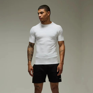 mens compression shirt long sleeve athletic gym fitness wear <b>tight</b> fit breathable quick dry stretch sports training - Product Image 1