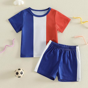Custom Kids Football Uniform Set Breathable Soccer Jersey Quick Dry Training Kit For <b>Boys</b> Girls And Toddlers - Product Image 1