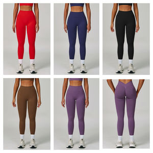 กางเกงโยคะไร้ตะเข็บทรงพีชบัตต์ รัดรูปกระชับสัดส่วน สำหรับวิ่งออกกำลังกาย แห้งเร็ว กางเกงฟิตเนส ยกกระชับสะโพก - Product Image 6