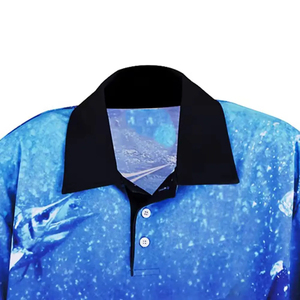 เสื้อตกปลาผู้ชายคุณภาพดีที่สุด สีสันสดใส ผ้าฝ้าย 100% ป้องกันรังสียูวี 50 ป้องกันแบคทีเรีย แห้งเร็ว ระบายอากาศได้ดี ลายพิมพ์แบบรีดร้อน - Product Image 2