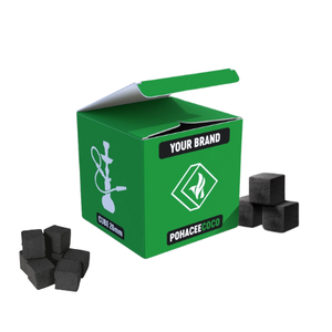 ถ่านชิชาอินโดนีเซียสีดำ ทำจากเปลือกมะพร้าวธรรมชาติ 100% คุณภาพพรีเมียม รับผลิตแบบ OEM แบรนด์ส่วนตัว ติดไฟได้นาน 2-4 ชั่วโมง - Product Image 1