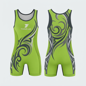 Singlet de Lucha Libre para Hombre de Alta Calidad a Precio Económico, Secado Rápido, Transpirable, Logotipo Personalizado, Precio al por Mayor, Fusión sin Costuras, Colores Sólidos - Product Image 1