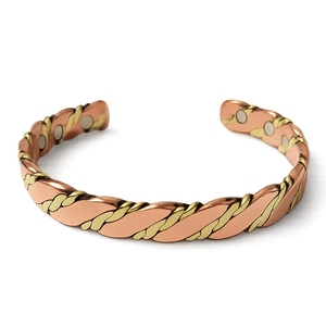 Pulsera de cobre abierta, brazalete de cobre ayurvédico, pulsera de cobre india, pulsera de cobre unisex, joyería de cobre de moda - Product Image 4
