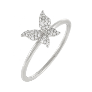 Wholesale Jewelry Fashion Trendy <b>Dainty</b> Butterfly <b>Rings</b> 925 Silver Lab Grown Diamond in 10K 14K 18K Yellow Gold Birthday Gift - Product Image 5