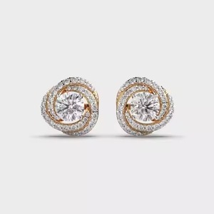 Luxury Moissanite Diamond <b>Earrings</b> Wedding Gift for Women's Certified Brilliant Round Cut Sustainable Fine Available For Sale - Product Image 1