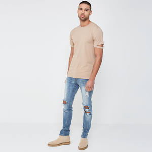 Camiseta de Manga Corta para Hombre, Estilo Juvenil Universitario 2025, Alta Calidad, 100% Algodón, 220g, Tejido Ecológico, Cuello Redondo, Lisa - Product Image 2