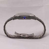 Montre de luxe en acier inoxydable avec cristal saphir 41 mm, date automatique, style vintage hip-hop, mouvement à quartz Seiko, pour hommes et femmes, Inde