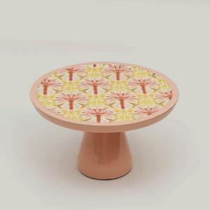 Juego de Platos Redondos de Madera Ecológicos con Diseño de Hojas Tropicales, Bandeja de Servir Hecha a Mano de 1 Pieza, para Exhibición de Postres, Solo Lavar a Mano - Product Image 2