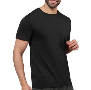 Men's Custom 100% Cotton Knitted O-Neck Front Logo Breathable Quick Dry 220g Short Sleeve Regular Fit T-<b>Shirt</b> - Product Image 1