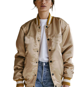 Ventes en gros de vestes pour hommes de style universitaire, classiques, hip-hop, mode club, en satin et toile, streetwear décontracté et urbain - Product Image 4