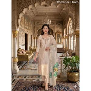 New Designers Premium MUL CHANDERI Reversible Salwar Kameez Set for Women Party Wear All Seasons - Product Image 1