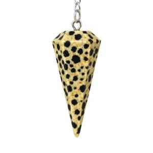 Péndulo único con estampado de leopardo facetado y cadena plateada para meditación Feng Shui y radiestesia, decoración coleccionable de arte. - Product Image 2