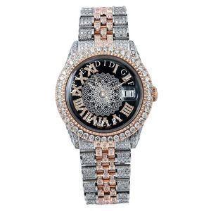 Reloj Splendid G Jewelry con Diamantes, 28 mm, Analógico, Movimiento de Cuarzo ETA, Correa de Plata con Moissanita, Cristal de Zafiro, Números Romanos, Día/ Fecha - Product Image 6