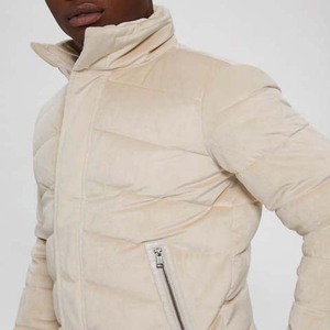 Blouson d'hiver pour homme de haute qualité, en toile légère, avec col montant, logo sur le devant, vente en gros OEM - Product Image 5