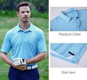 Camisa de Golf para Hombre, Absorbente de Humedad, Secado Rápido, Camisas Polo Deportivas con Estampado para Hombre - Product Image 3