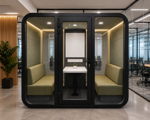 ห้องประชุมแบบเก็บเสียง 4 ที่นั่ง รุ่น Executive – บูธประชุมส่วนตัวระดับพรีเมียม - Product Image 1